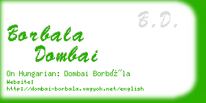 borbala dombai business card
